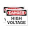 Signmission High Voltage Danger Sign, Plastic, 10in W x 7in L, 2PK OS-2PACK-DS-P-710-L-19395 - alternate 1